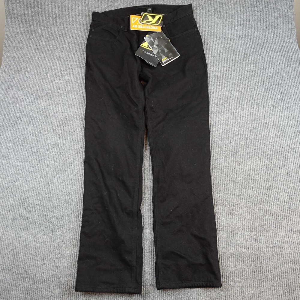 Klim K Fifty 2 Jeans Mens 36x32 Black Straight Riding Motorcycle Denim NWT